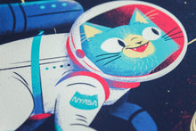 The Adventures of Space Cat 10x10 Giclee Print