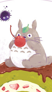 Sweet Tooth Totoro 11x14 Giclee Print