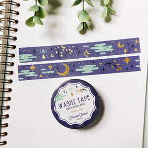 Moon Magic Washi Tape with Gold Foil