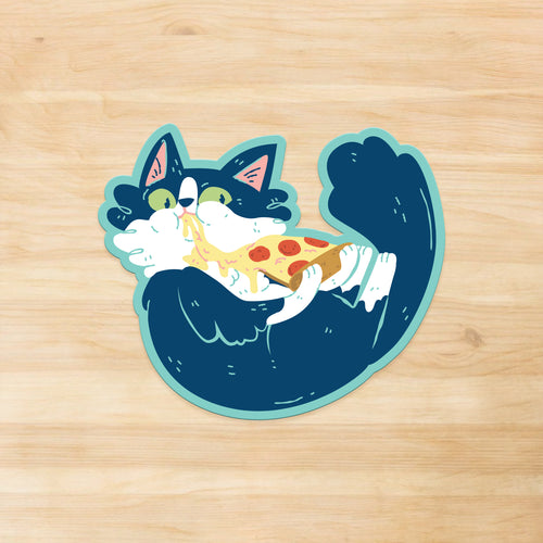Orion the Cat - Pizza Time Vinyl Sticker